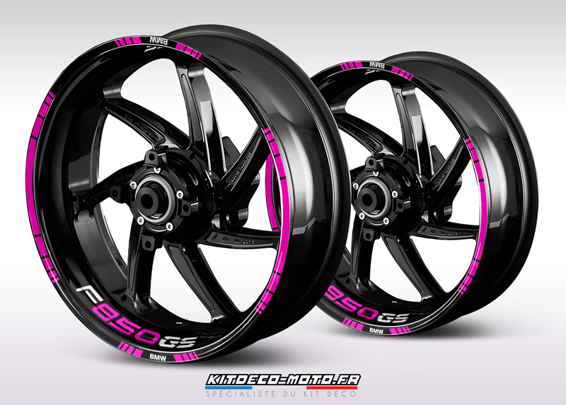sticker jante moto bmw f850 gs rose