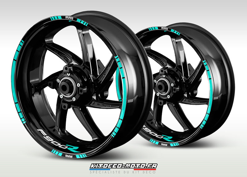 sticker jante moto bmw f900 r cyan