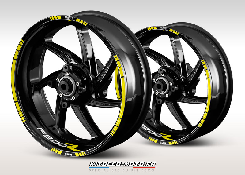 sticker jante moto bmw f900 r jaune