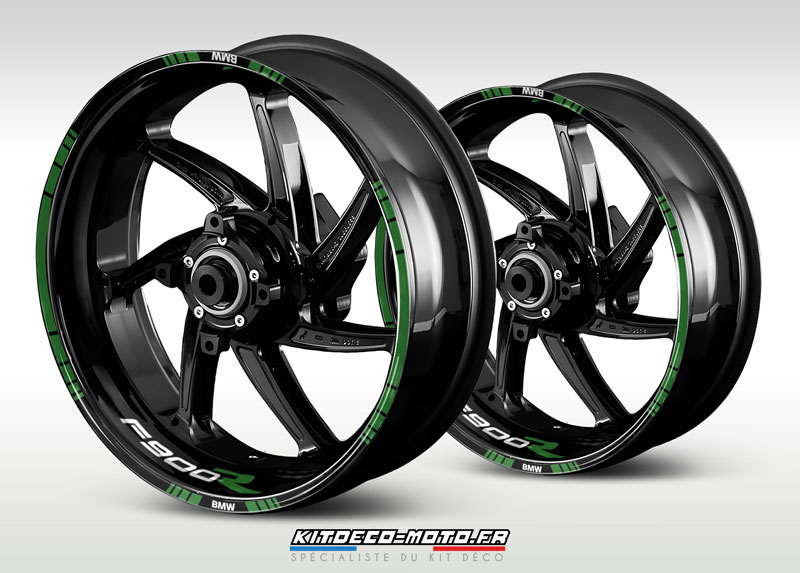 sticker jante moto bmw f900 r vert fonce