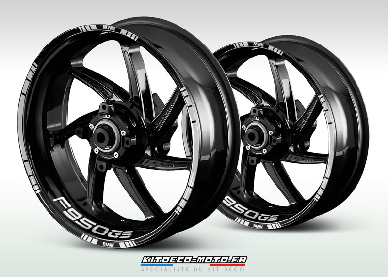 sticker jante moto bmw f950 gs blanc