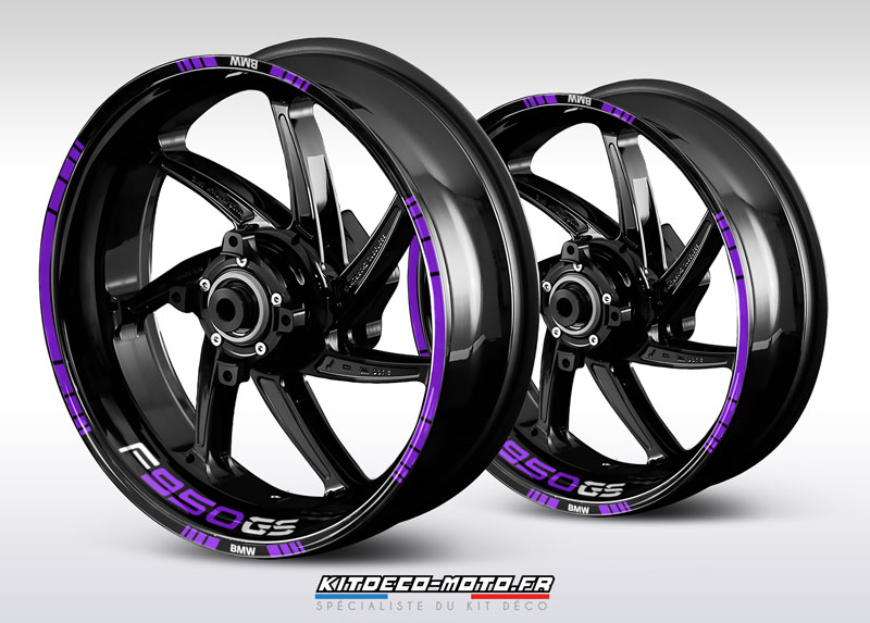 sticker jante moto bmw f950 gs violet
