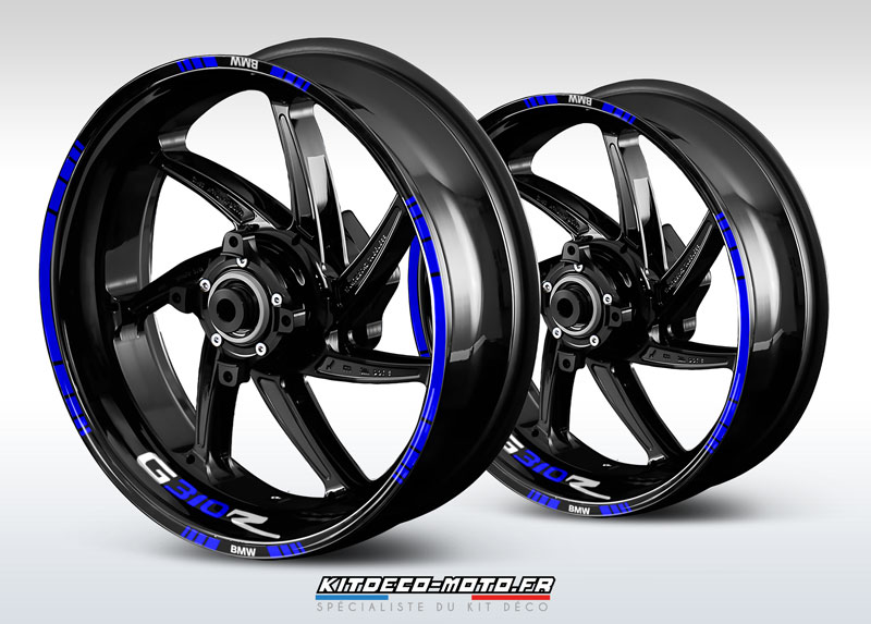 sticker jante moto bmw g 310 r bleu
