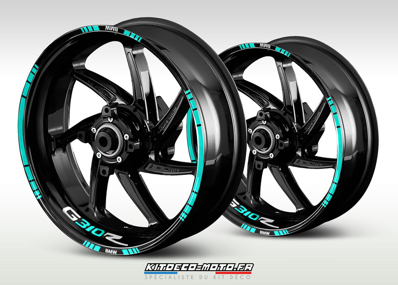 sticker jante moto bmw g 310 r cyan