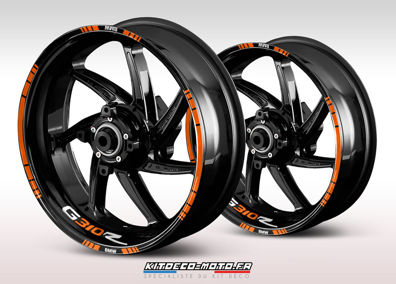 sticker jante moto bmw g 310 r orange