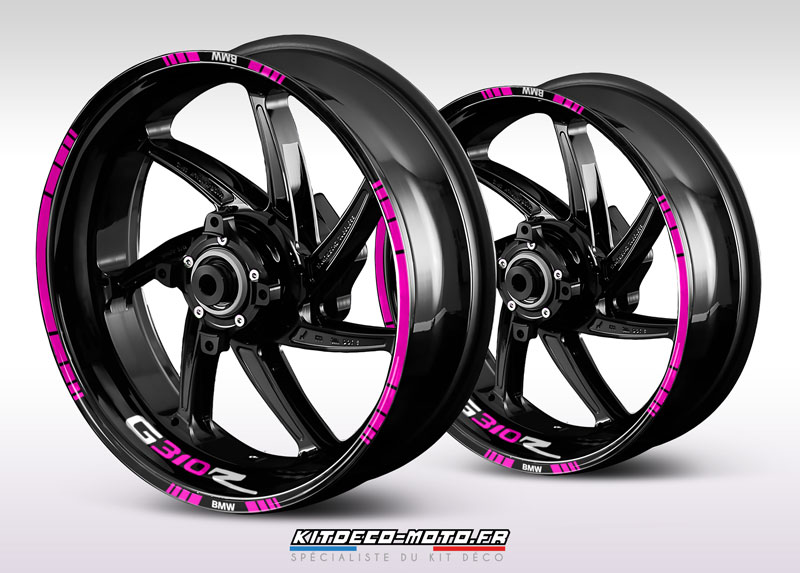 sticker jante moto bmw g 310 r rose