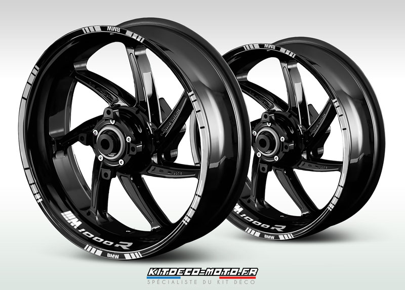 sticker jante moto bmw m 1000 r blanc