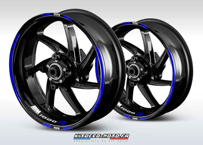 sticker jante moto bmw m 1000 r bleu
