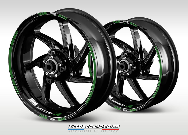sticker jante moto bmw m 1000 r vert fonce