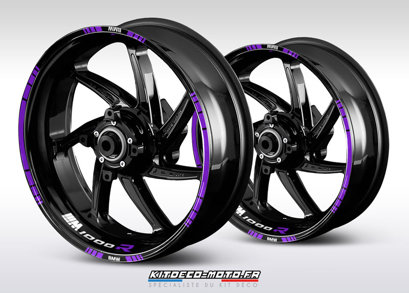 sticker jante moto bmw m 1000 r violet