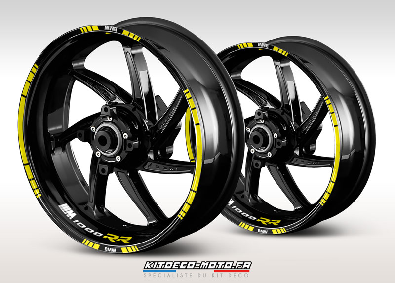 sticker jante moto bmw m 1000 rr jaune