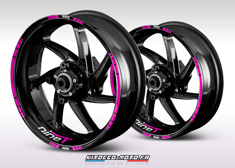 sticker jante moto bmw nine t rose