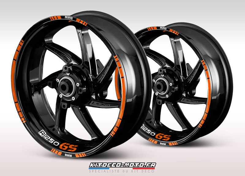 sticker jante moto bmw r 1250 gs orange