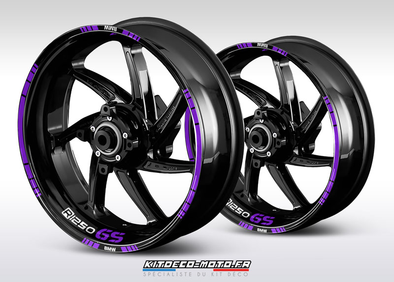 sticker jante moto bmw r 1250 gs violet