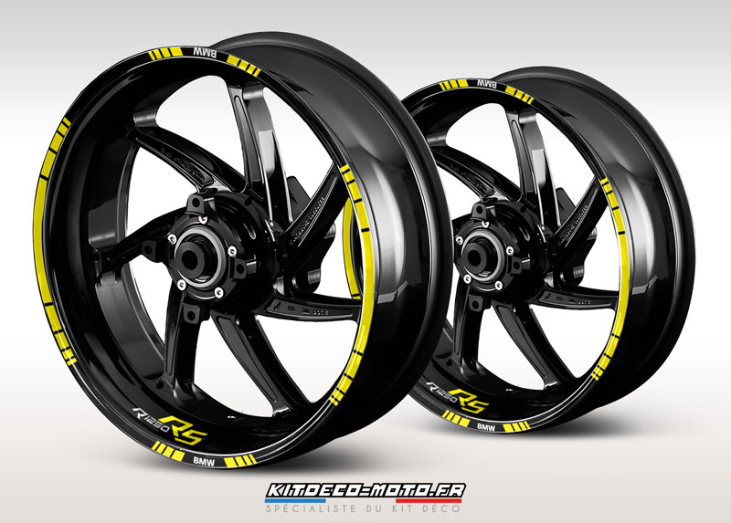 sticker jante moto bmw r 1250 rs jaune