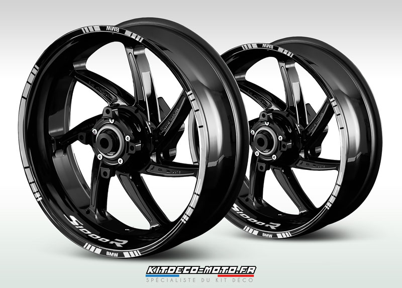 sticker jante moto bmw s 1000 r blanc
