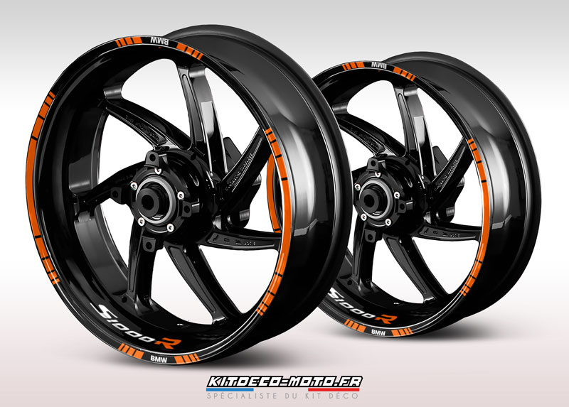 sticker jante moto bmw s 1000 r orange