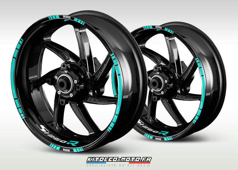 sticker jante moto bmw s 1250 r cyan