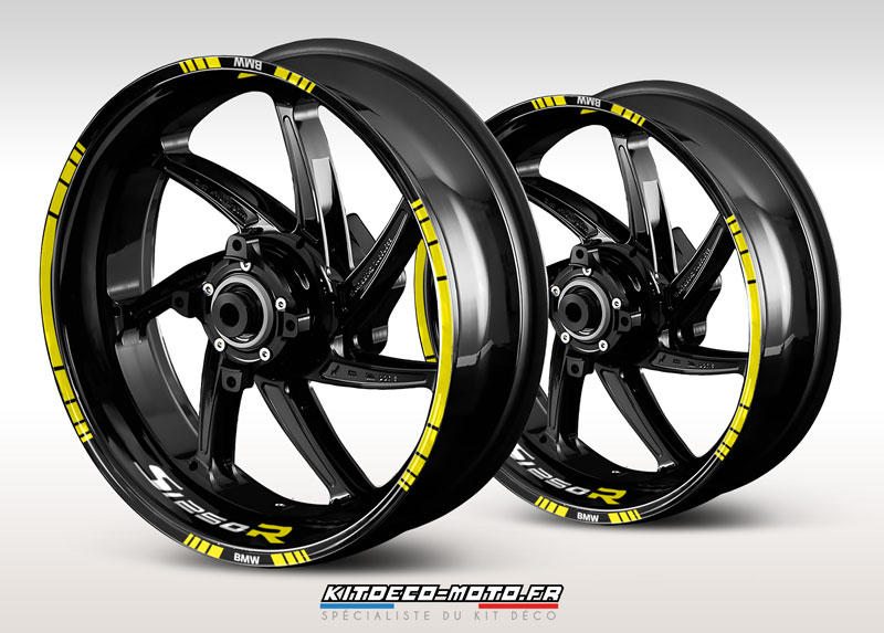 sticker jante moto bmw s 1250 r jaune